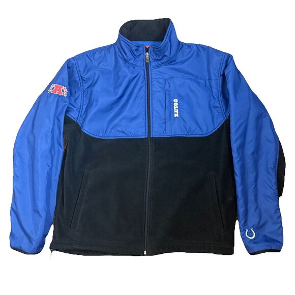 Indianapolis Colts Zip Up Fleece Jacket NFL Apparel Mens Size Medium - Picture 1 of 12